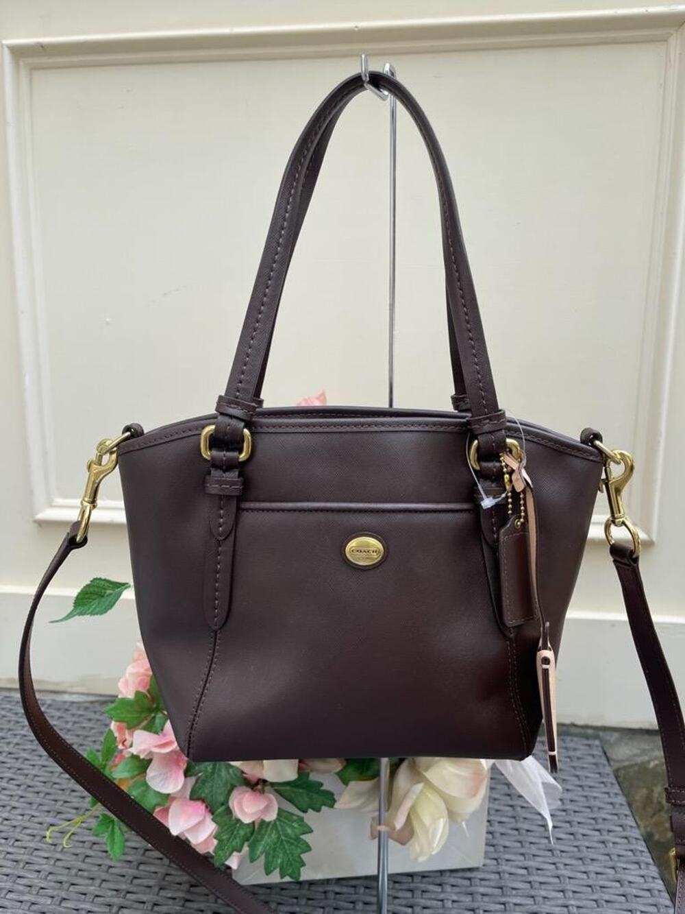COACH PEYTON LEATHER MINI POCKET TOTE F26029 (110